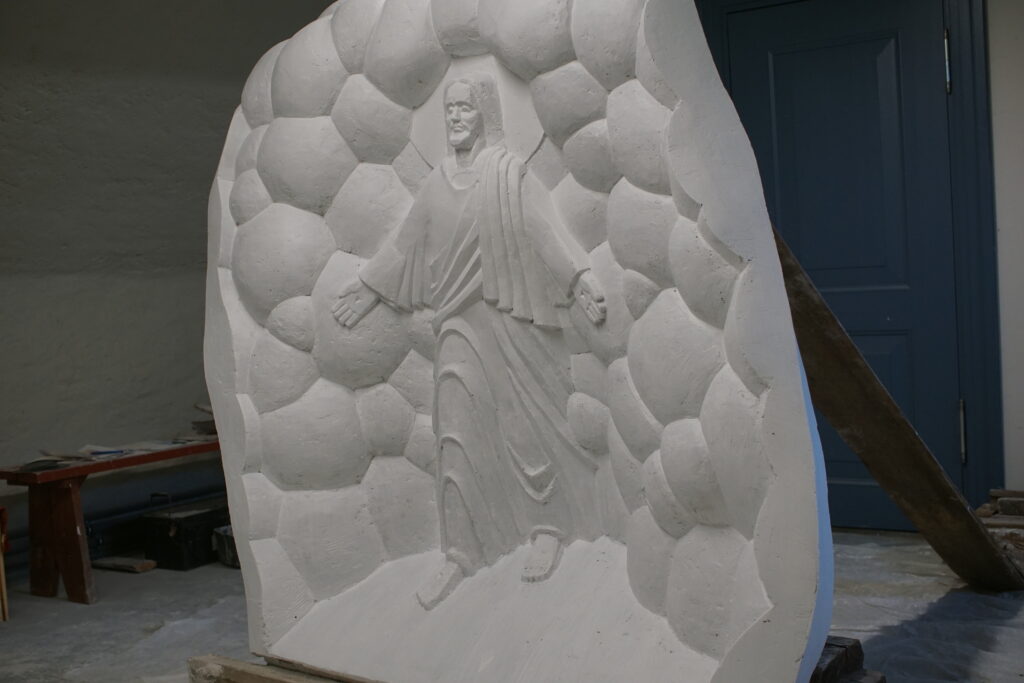 Statujas māla modeļa atliešana ģipsī foto 2